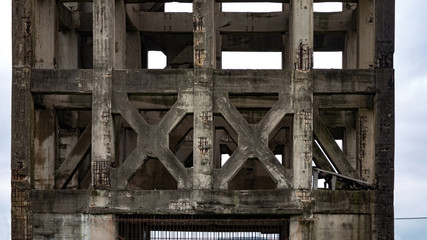Japanese rough concrete building 