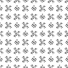 Seamless vector pattern, black and white symmetric geometric ethnic background Print for decor, wallpaper, packaging, wrapping, fabric. graphic design. Doodle style illystration