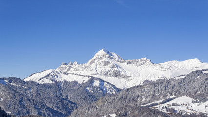 Plakat Paysage de montagne dans les Alpes 
