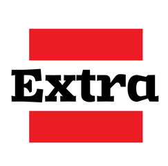 EXTRA stamp on white background