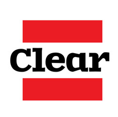 CLEAR stamp on white background