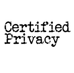 CERTIFIED PRIVACY stamp on white background