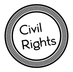 Fototapeta na wymiar CIVIL RIGHTS stamp on white background