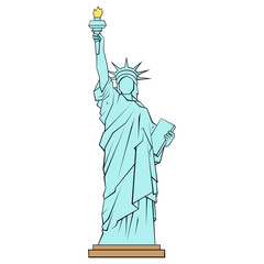 Statue of Liberty icon. Isolated on white background