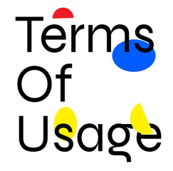 TERMS OF USAGE stamp on white background