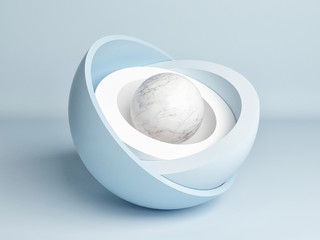 Abstract background primitive shape, 3d rendering, 3d illustration