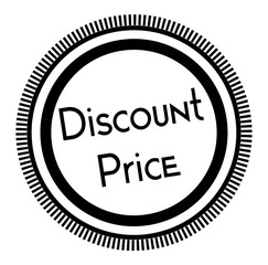DISCOUNT PRICE stamp on white background