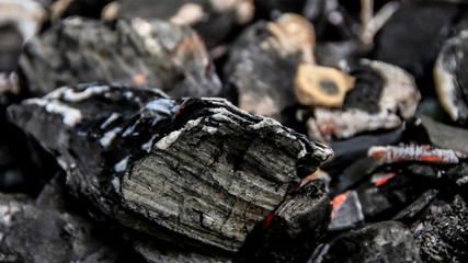 black ember  lights fire abstract background texture