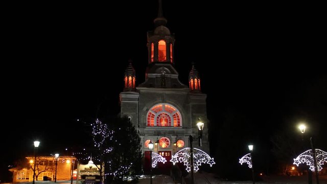 Saint-Sauveur, Quebec- Paroisse at Christmas