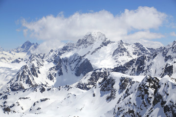 Fototapeta na wymiar landscape with high mountains
