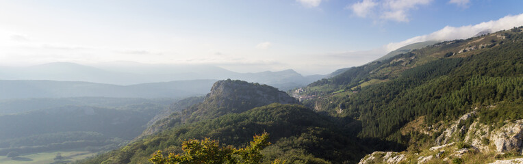 Fototapeta na wymiar Views from the mountain Gazteluaitz in Oñati (Basque country)
