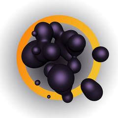 Purple Balls Orange Ring