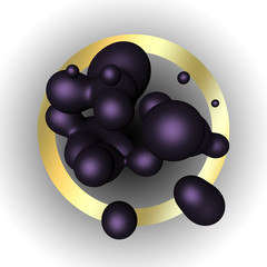Golden Ring Purple Balls