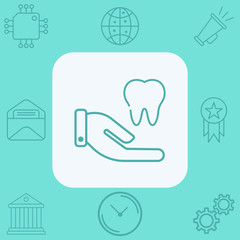 Tooth vector icon sign symbol
