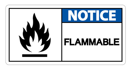 Flammable Flammable Symbol Sign Isolate On White Background,Vector Illustration