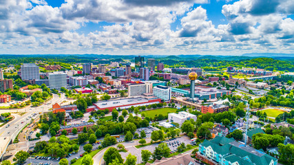 Knoxville, Tennessee, USA Aerial - obrazy, fototapety, plakaty