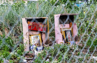 at a vietnamese cemetery