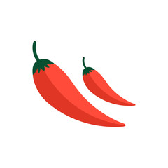 Flat Illustration of a Chili
