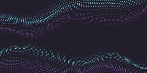 Abstract vector halftone dots. Halftone wave dots background.