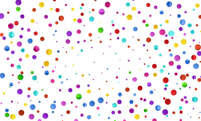 Festive colorful round confetti background. Vector illustration for decoration of holidays, postcards, posters, websites, carnivals, children's parties, birthday and elebration.