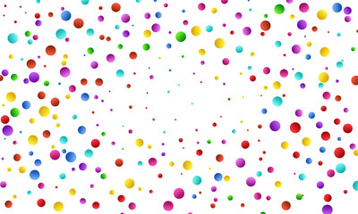 Festive colorful round confetti background. Vector illustration for decoration of holidays, postcards, posters, websites, carnivals, children's parties, birthday and elebration.