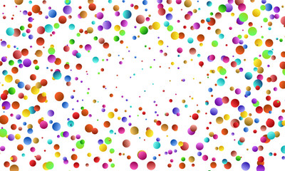 Festive colorful round confetti background. Vector illustration for decoration of holidays, postcards, posters, websites, carnivals, children's parties, birthday and elebration.