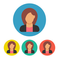 People icon in flat style