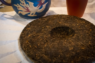 puer tea and pot
