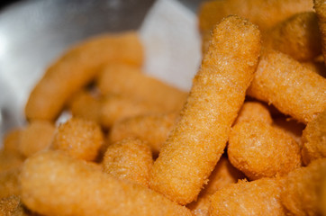 flips snack background and close up