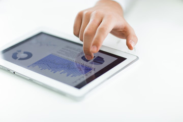 close up.businessman using digital tablet. photo with copy space
