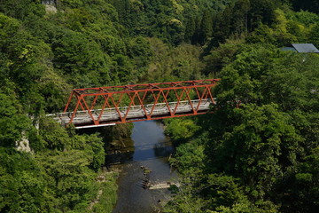 Red Bridge in the mountains