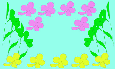 abstract floral background with flowers, summer patters