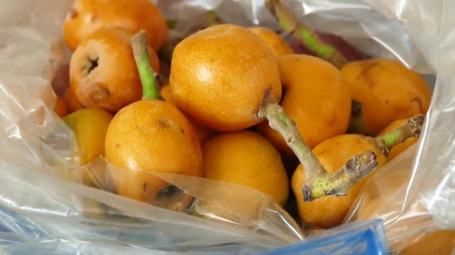 Japanese medlar fruit, orange colour juicy fruits,close up,Japanese medlar fruit,
