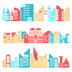 building and city skyline vector illustration