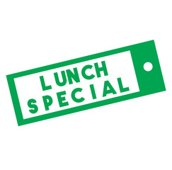LUNCH SPECIAL stamp on white background
