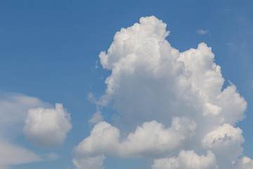 White cloud in the blue sky