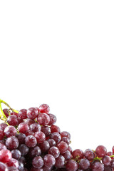 fresh red grape with water drop isolated