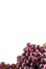 fresh red grape with water drop isolated