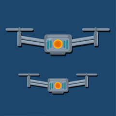 drone symbol vector illustration in flat style