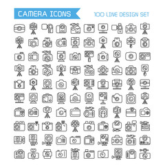 Fototapeta na wymiar collection vector camera icons, action camera icons