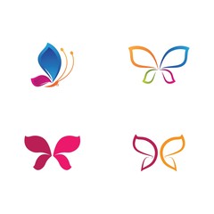 Butterfly logo template vector icon illustration