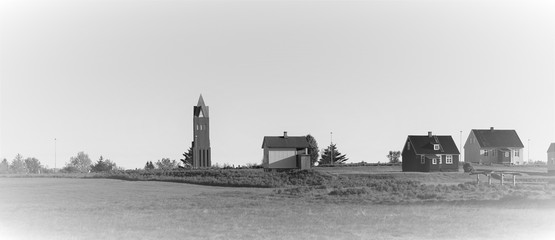 Akranes. Byggðasafn. Akranes museum area. Akranes cemetary. 