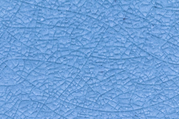 Abstract of blue crack ceramic tile glass texture