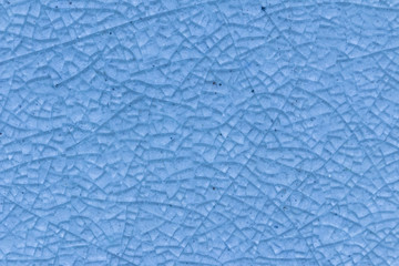 Abstract of blue crack ceramic tile glass texture