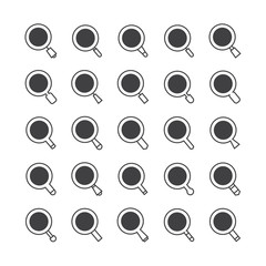 magnifier glass icons set