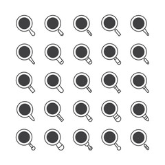 magnifier glass icons set