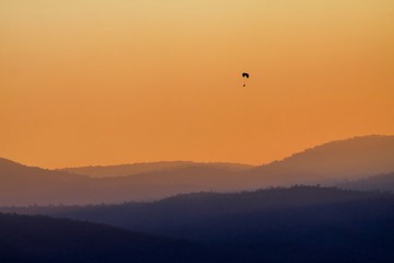 Flying high in the sunset 