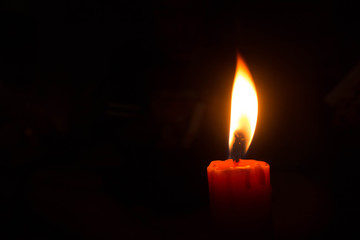 Candle light in the dark