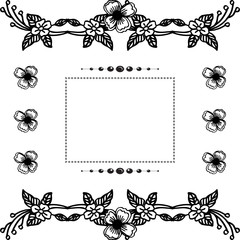 Vector illustration invitation card with various cute wreath frame