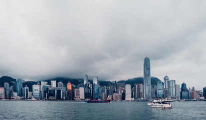 Obraz premium Hong Kong Scenery, View From Victoria Harbour